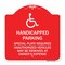 Signmission Handicapped Parking Special Plate Required Unauthorized Vehicles May Be Removed at Ow, RW-1818-23913 A-DES-RW-1818-23913 - alternate 1